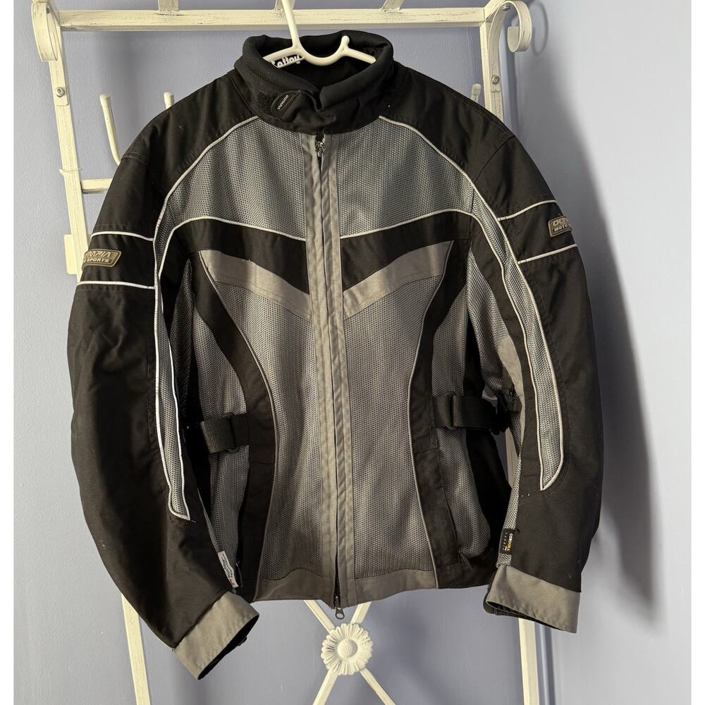 Olympia Moto Sports Motorcycle Racing Jacket Padded w/ 2 Liners Men's Sz M